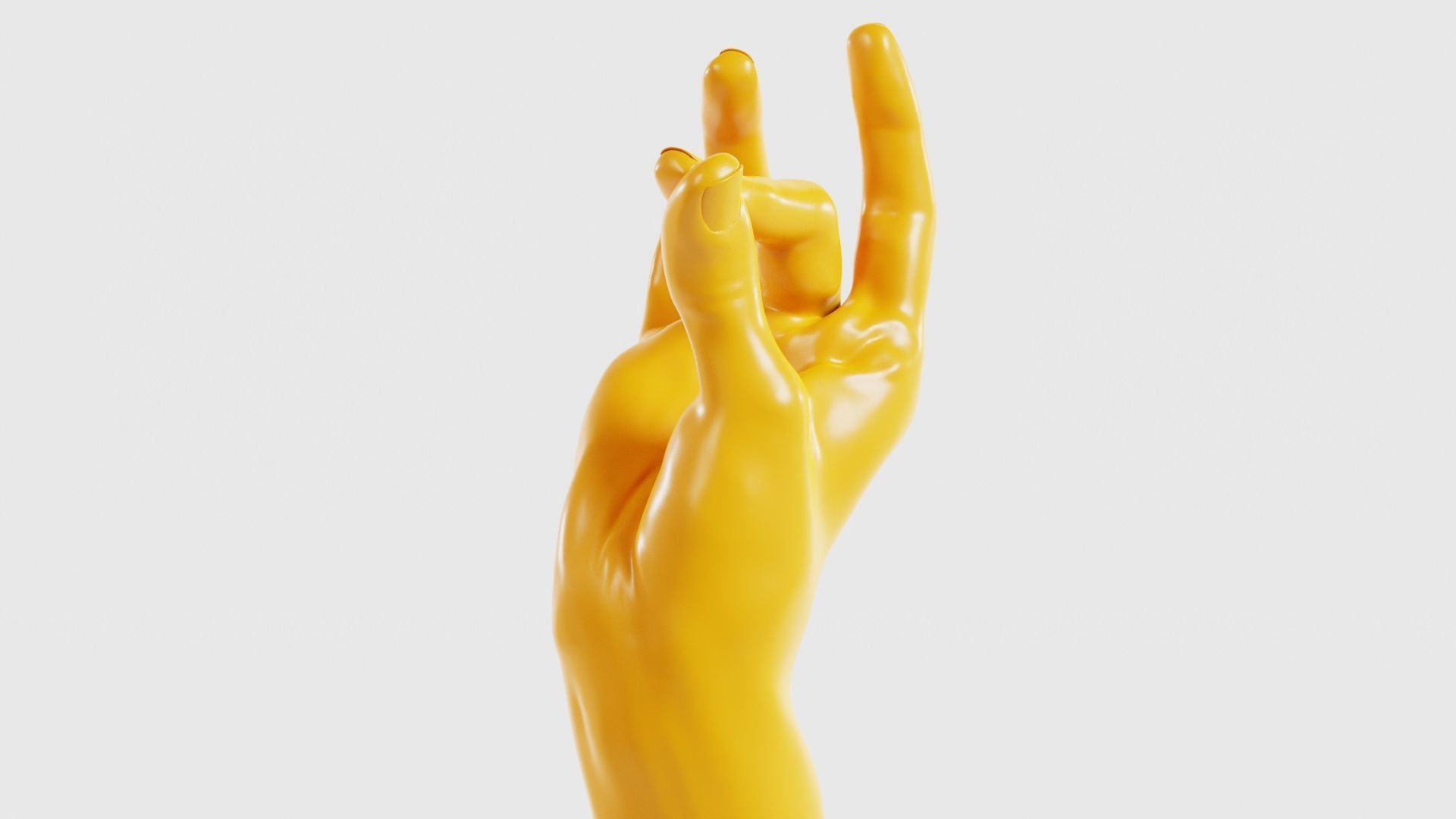 Pinch Gesture Realistic Hand Low-poly 3D model_23