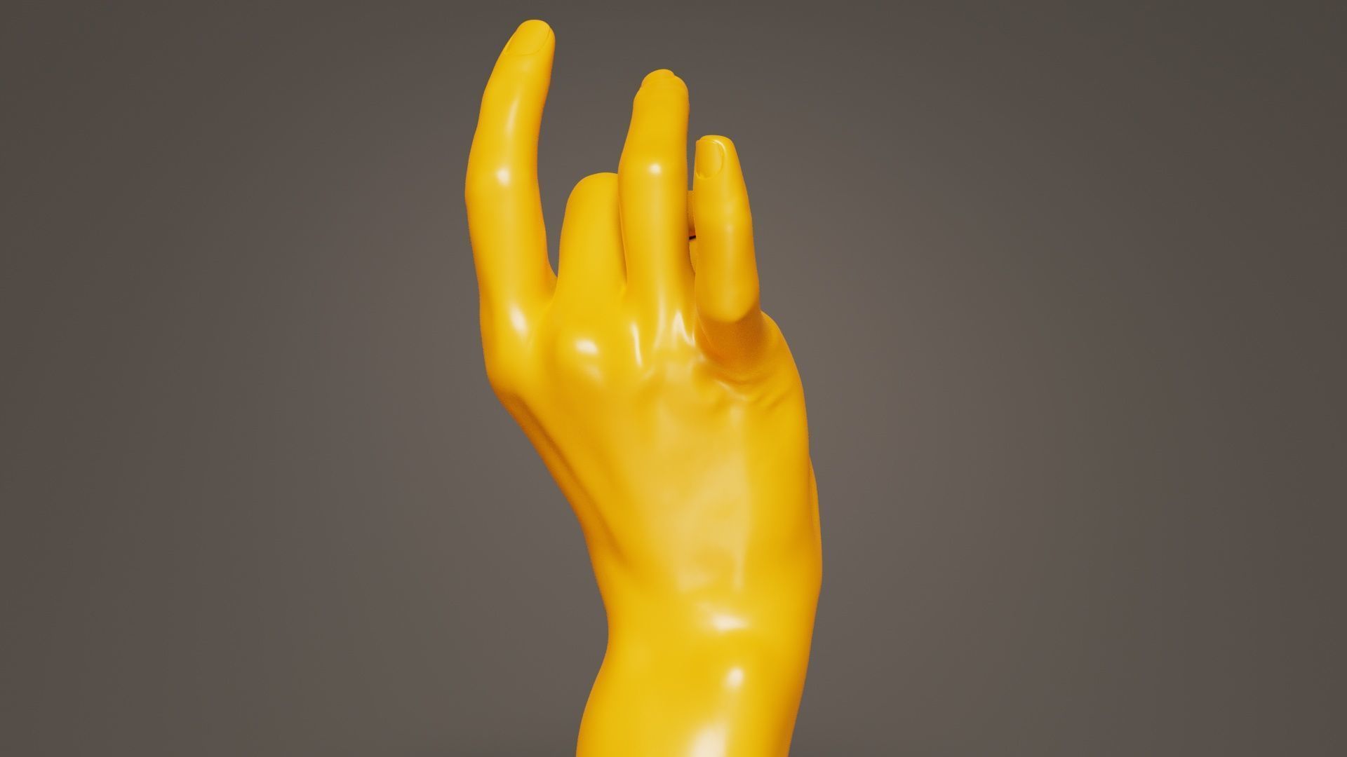 Pinch Gesture Realistic Hand Low-poly 3D model_4