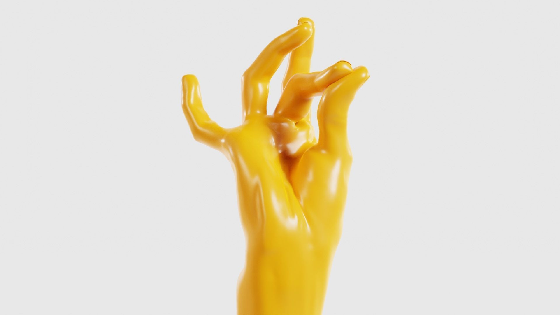 Pinch Gesture Realistic Hand Low-poly 3D model_25