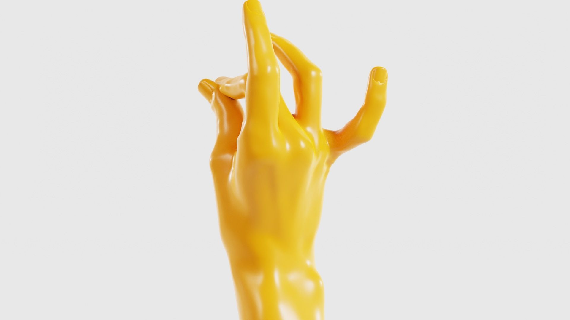 Pinch Gesture Realistic Hand Low-poly 3D model_19