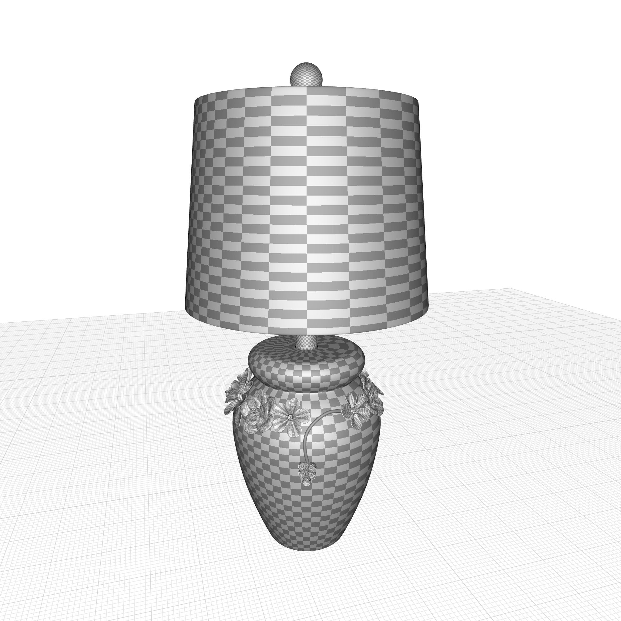 Bilderback Ivory Table Light Lamp 3D model_5