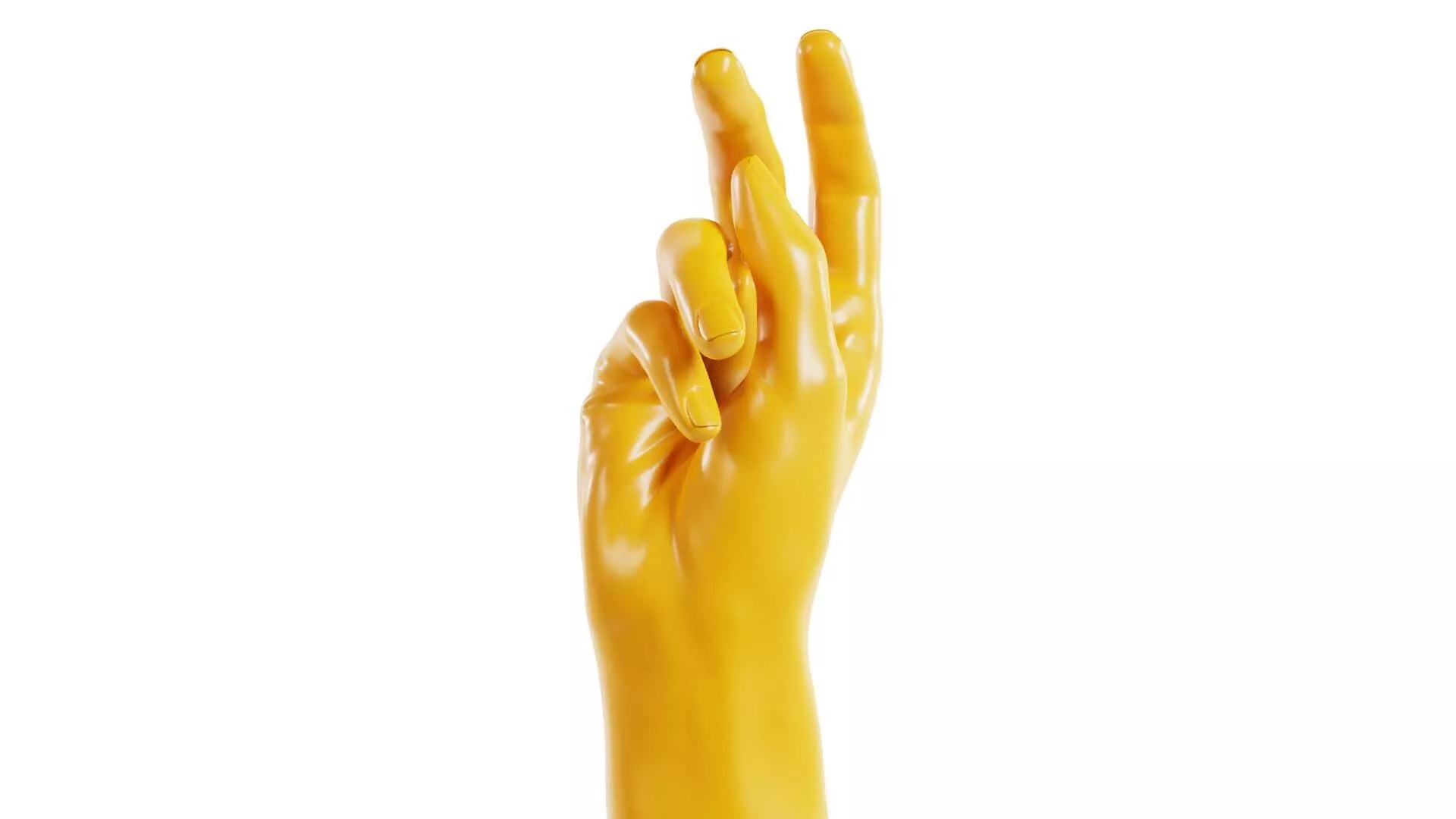 Relaxed Grip Realistic Hand Low-poly 3D model
