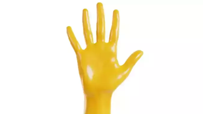 Standard Pose Realistic Hand Low-poly 3D model