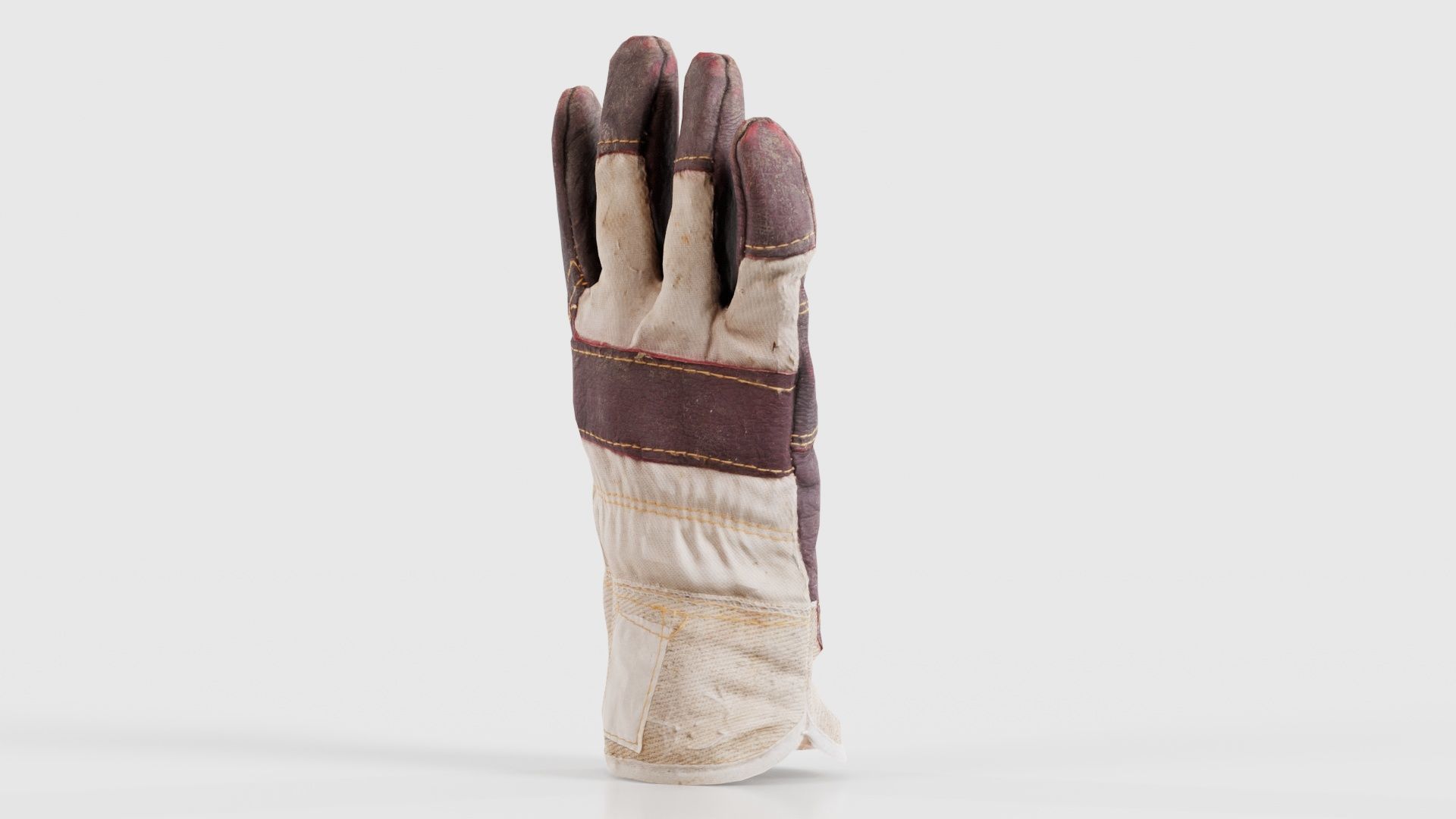 Gloved Hand 002 Low-poly 3D model_25