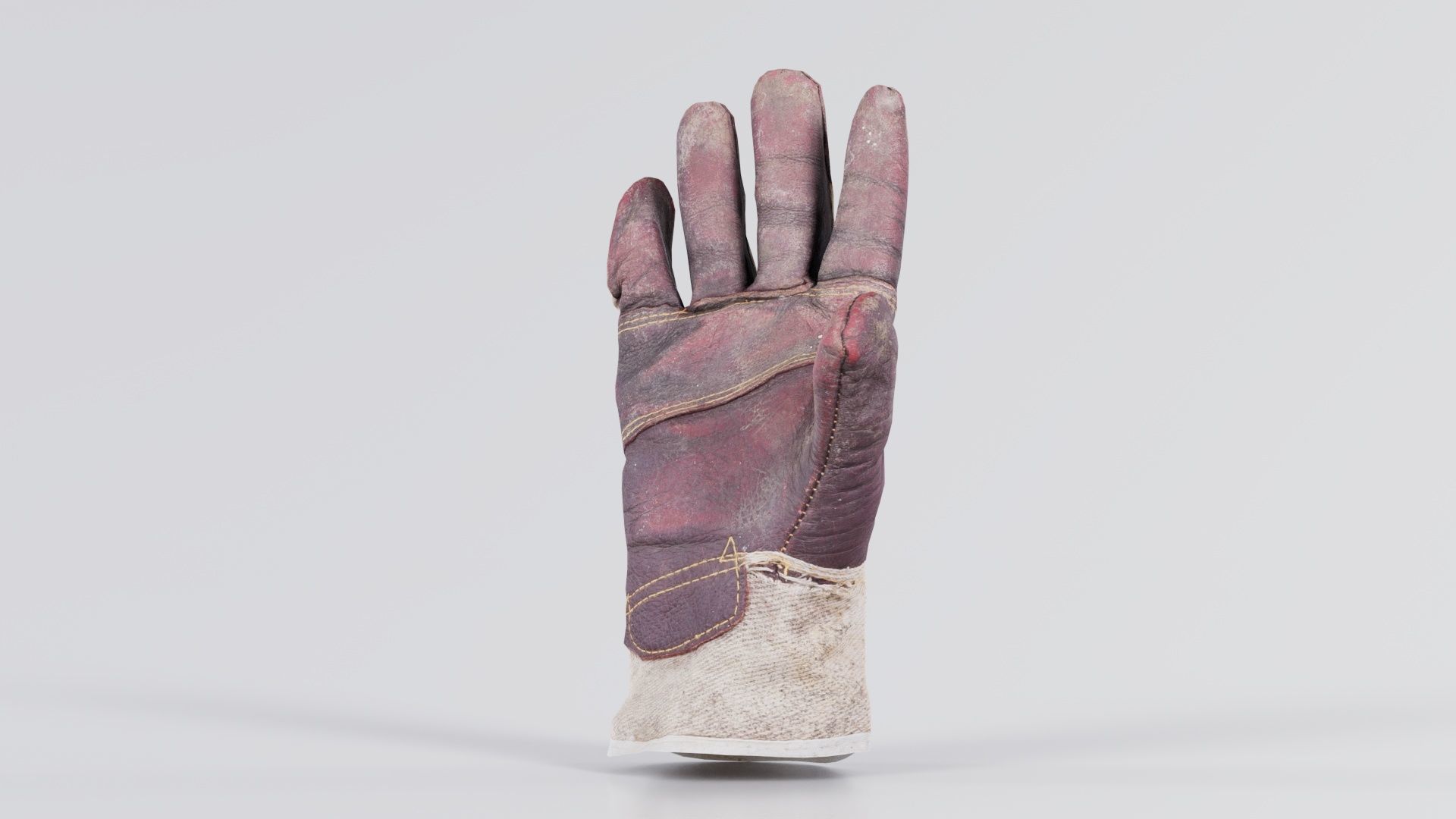 Gloved Hand 002 Low-poly 3D model_7