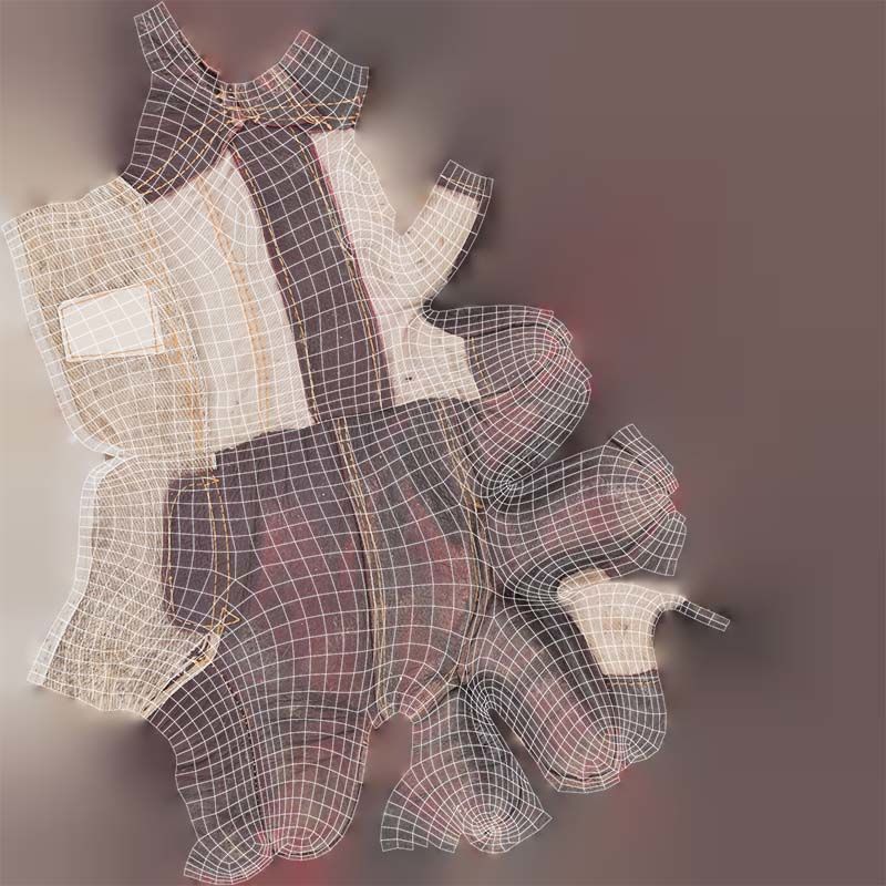 Gloved Hand 002 Low-poly 3D model_14