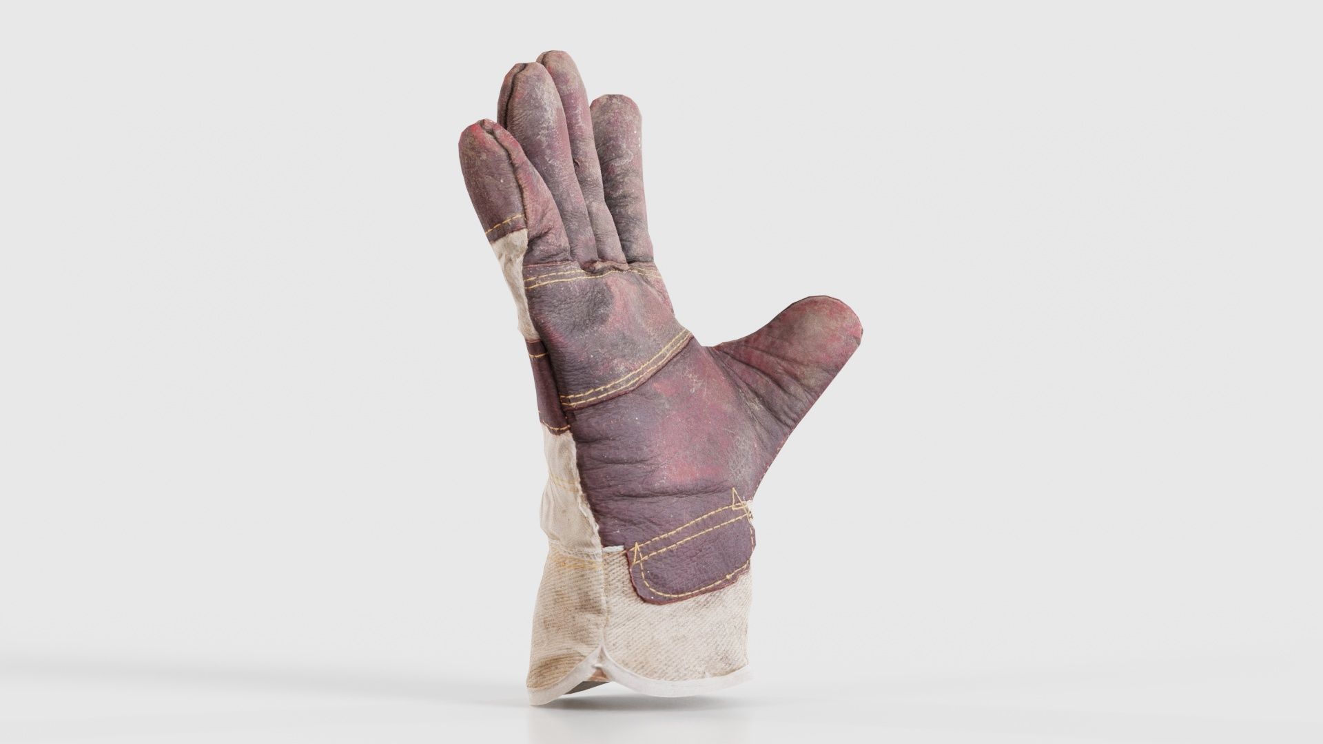 Gloved Hand 002 Low-poly 3D model_23