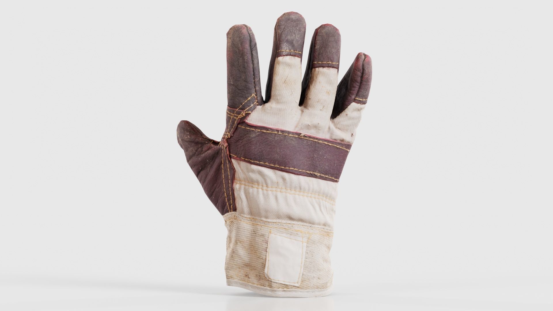 Gloved Hand 002 Low-poly 3D model_15