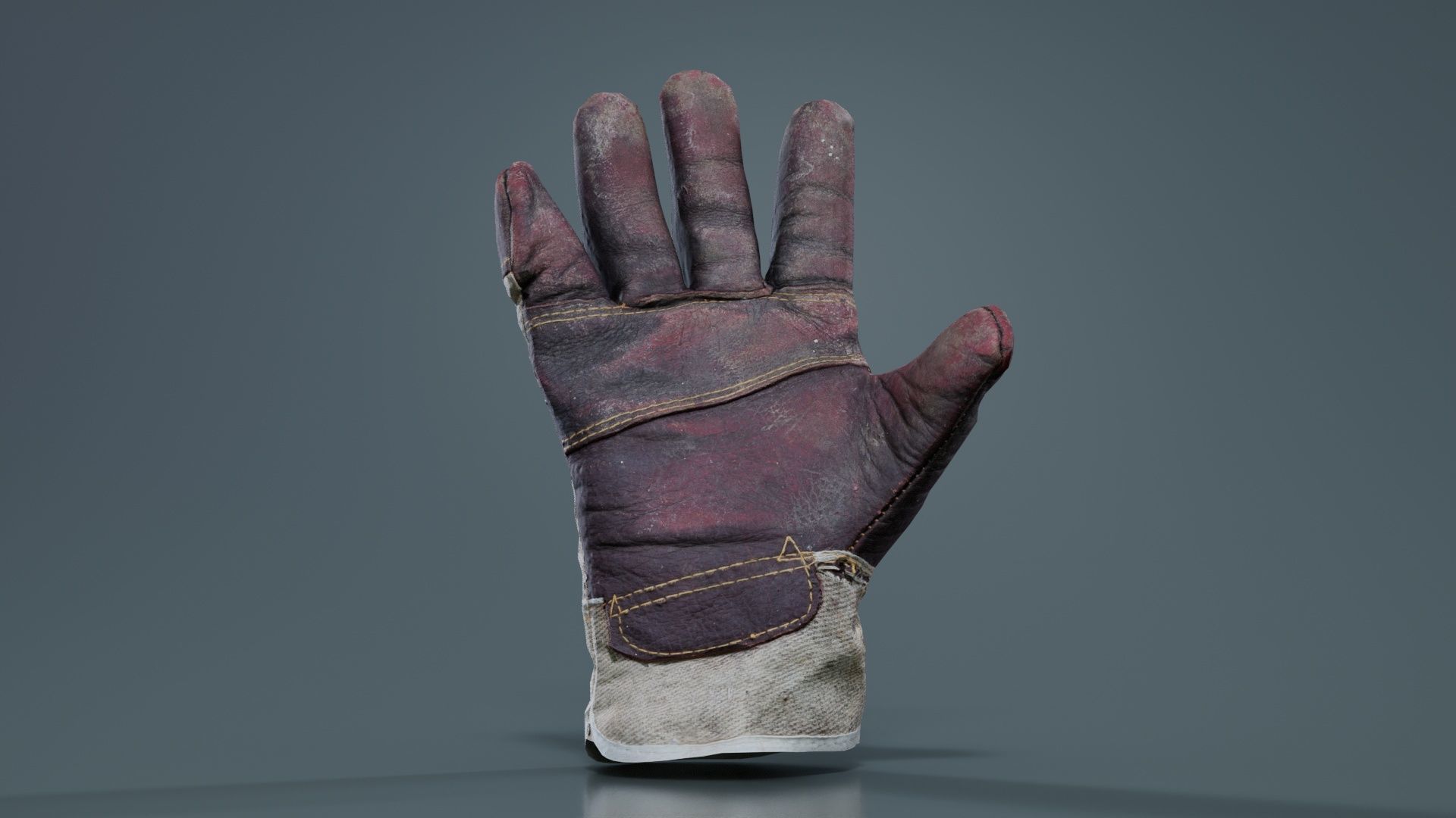 Gloved Hand 002 Low-poly 3D model_3