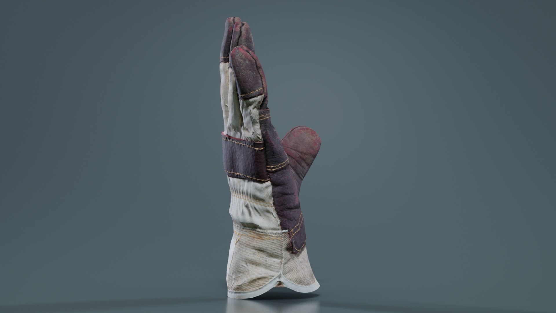 Gloved Hand 002 Low-poly 3D model_6