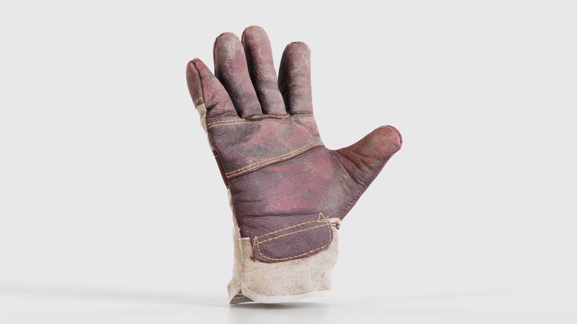 Gloved Hand 002 Low-poly 3D model_22