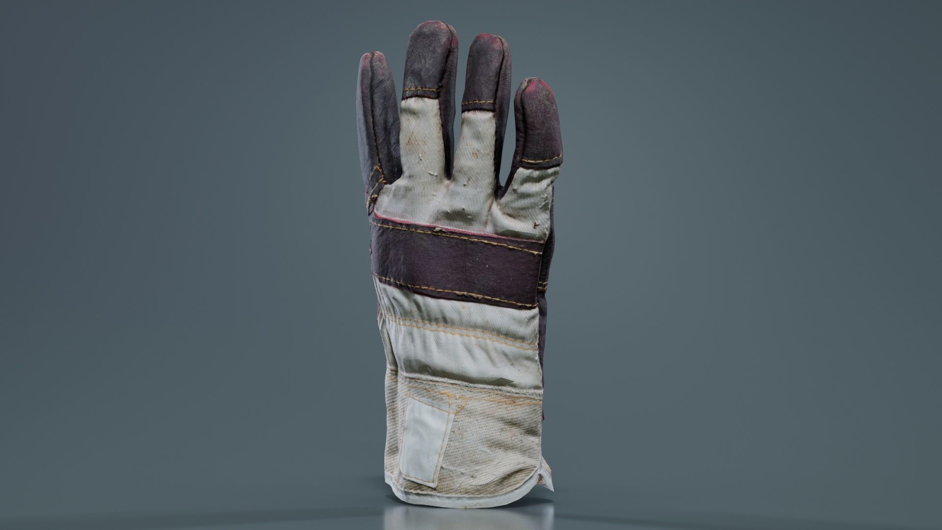 Gloved Hand 002 Low-poly 3D model_5