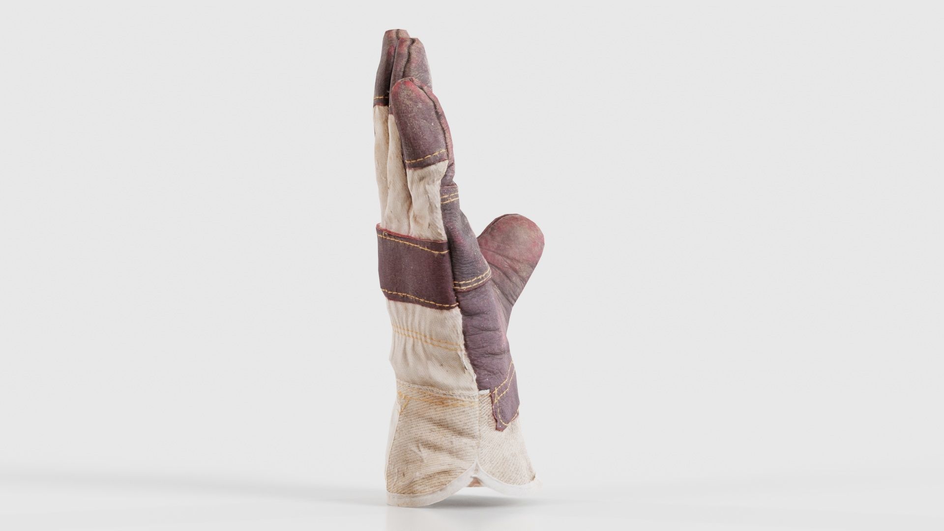 Gloved Hand 002 Low-poly 3D model_24