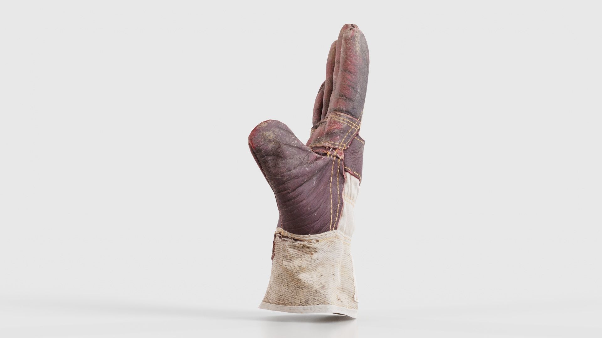 Gloved Hand 002 Low-poly 3D model_18