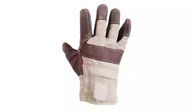 Gloved Hand 002 Low-poly 3D model