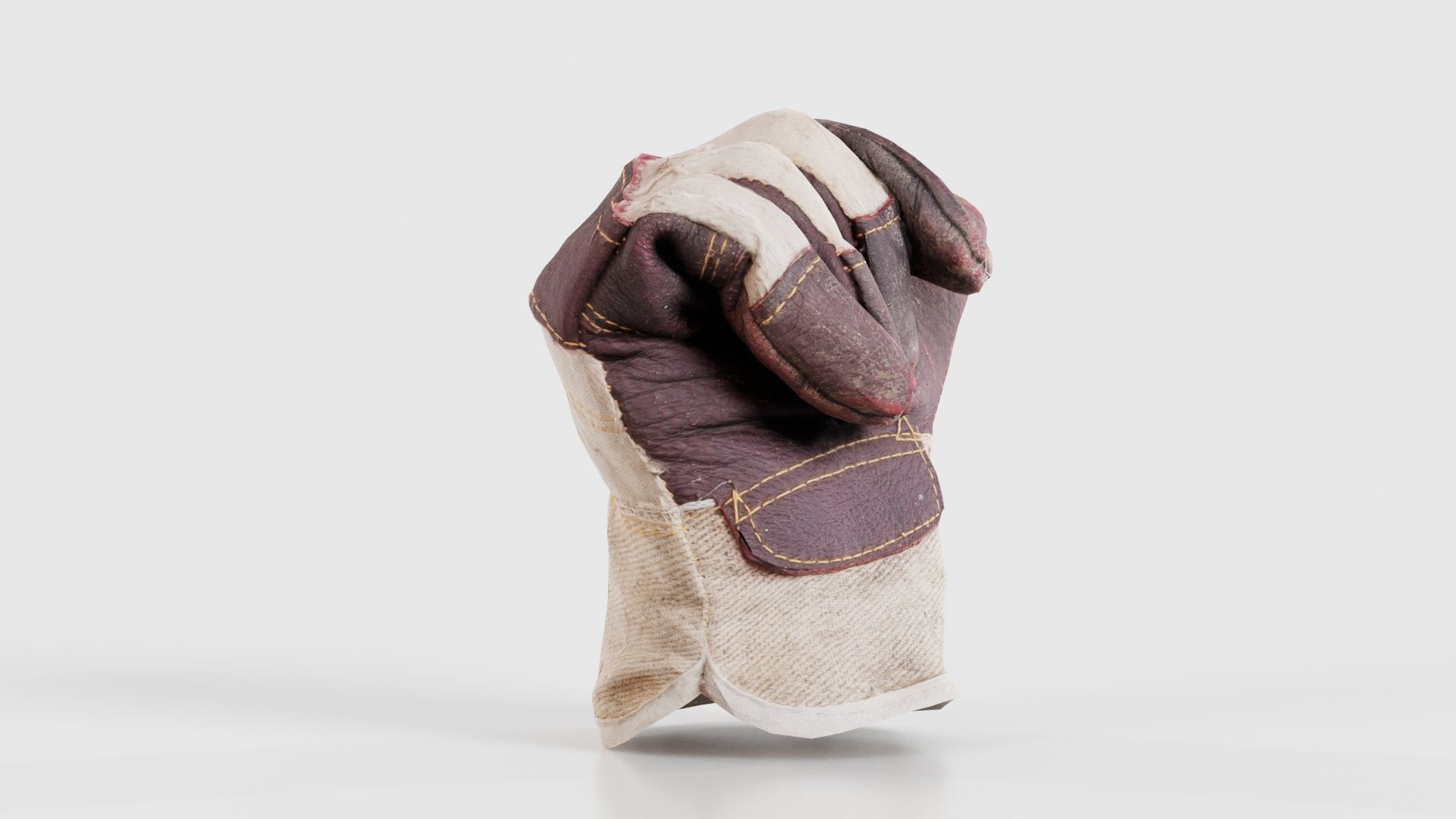 Gloved Hand 003 Low-poly 3D model_23