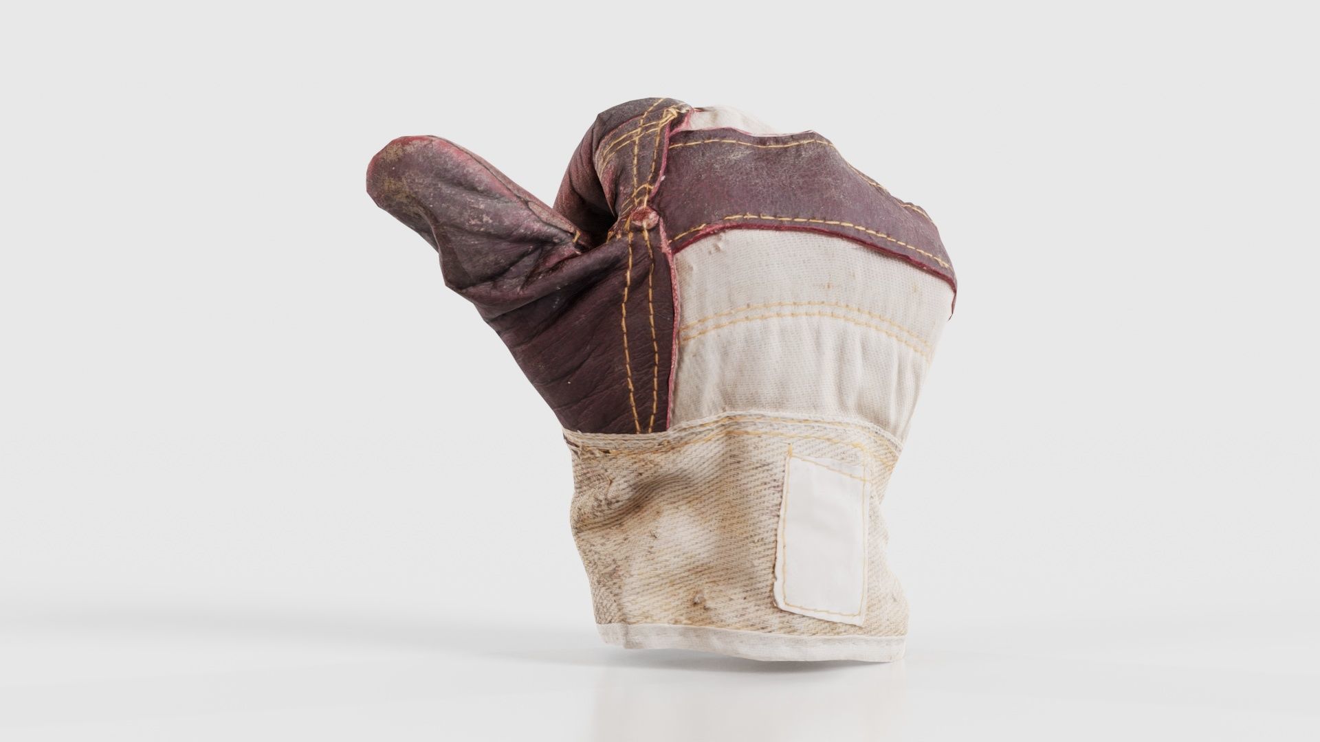 Gloved Hand 003 Low-poly 3D model_16