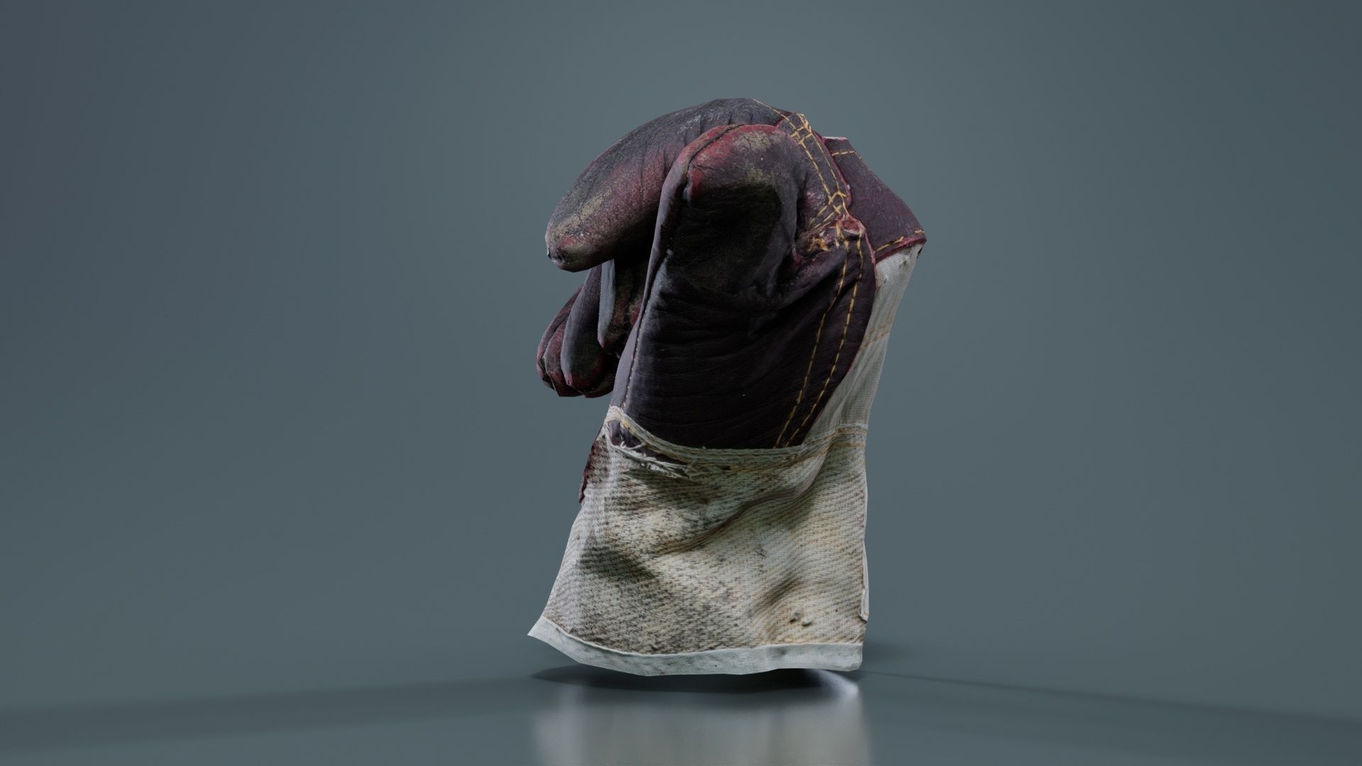 Gloved Hand 003 Low-poly 3D model_8