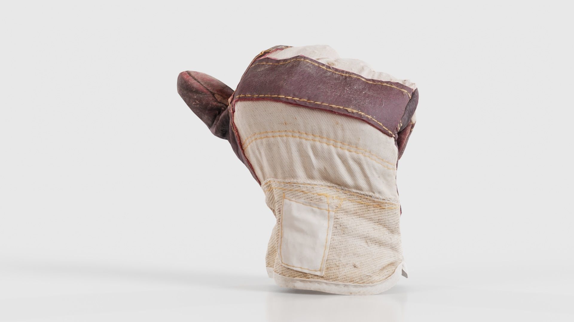 Gloved Hand 003 Low-poly 3D model_26