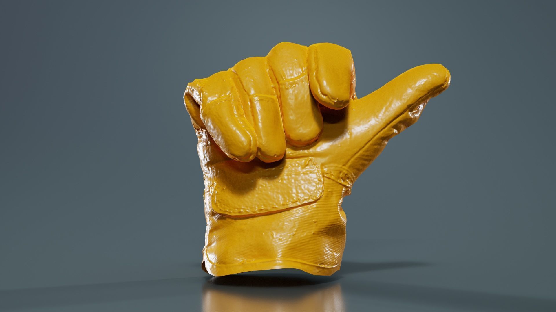 Gloved Hand 003 Low-poly 3D model_13