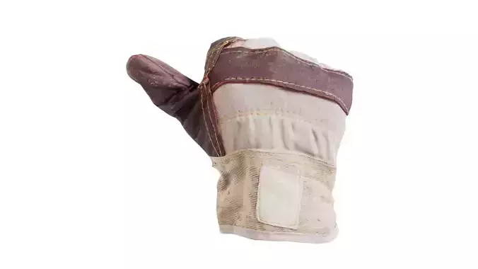 Gloved Hand 003 Low-poly 3D model