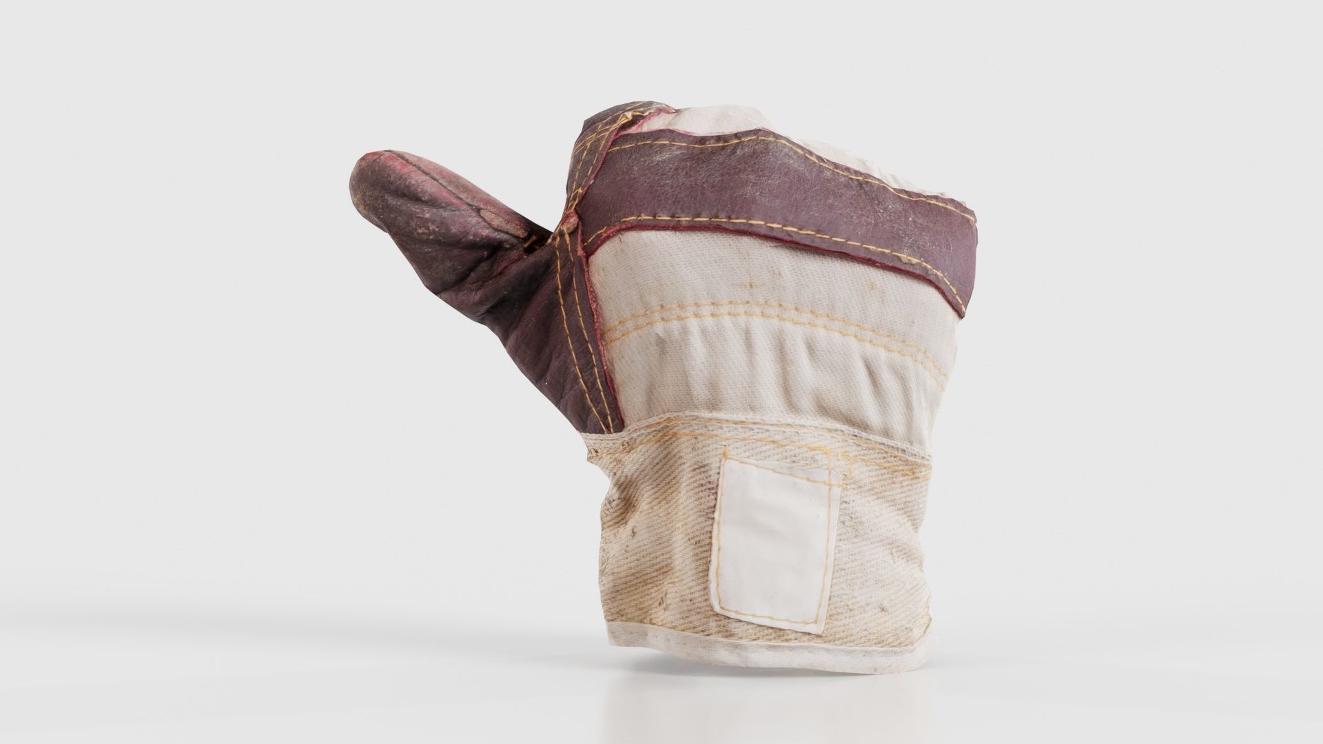 Gloved Hand 003 Low-poly 3D model_15