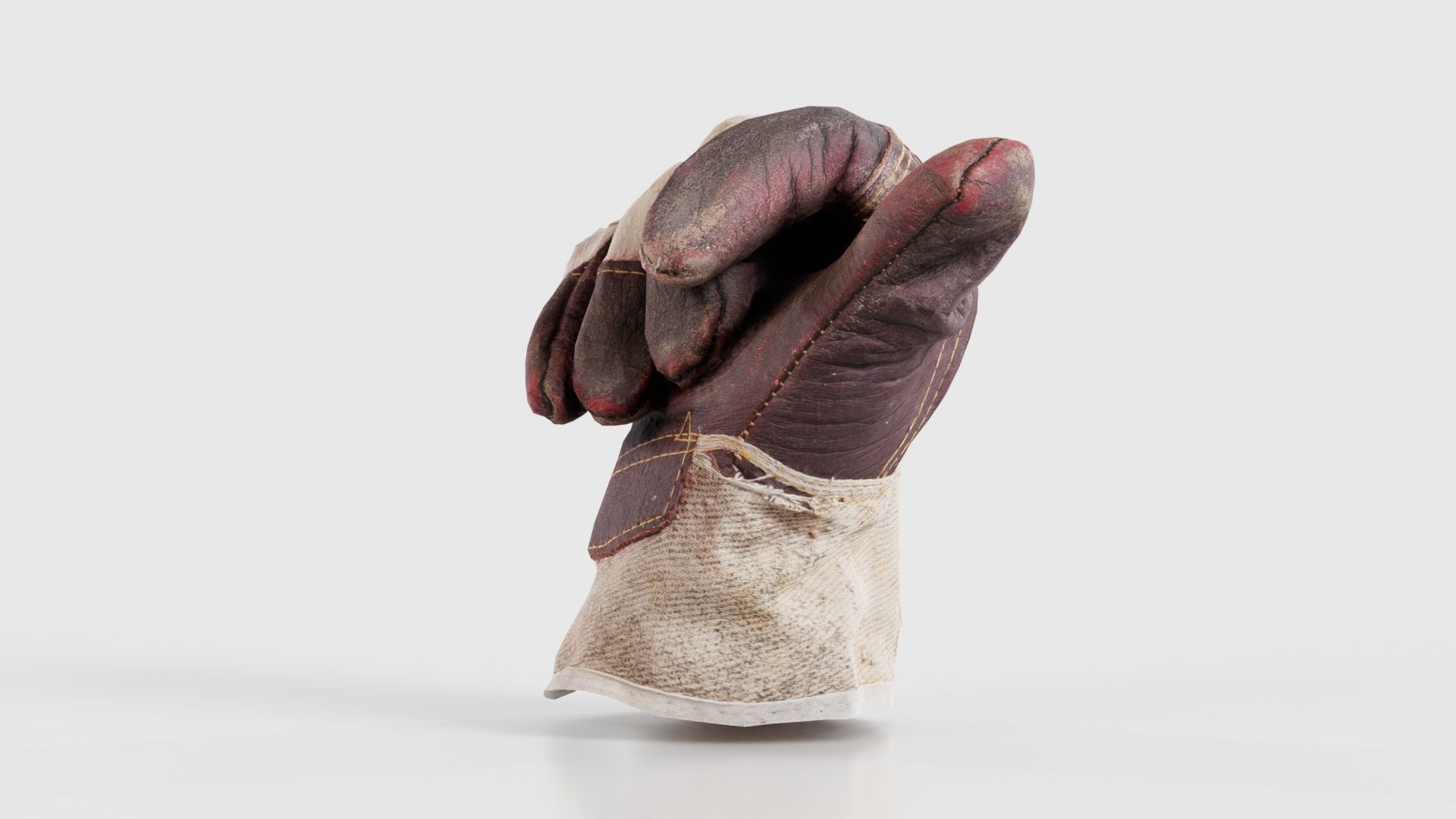 Gloved Hand 003 Low-poly 3D model_19