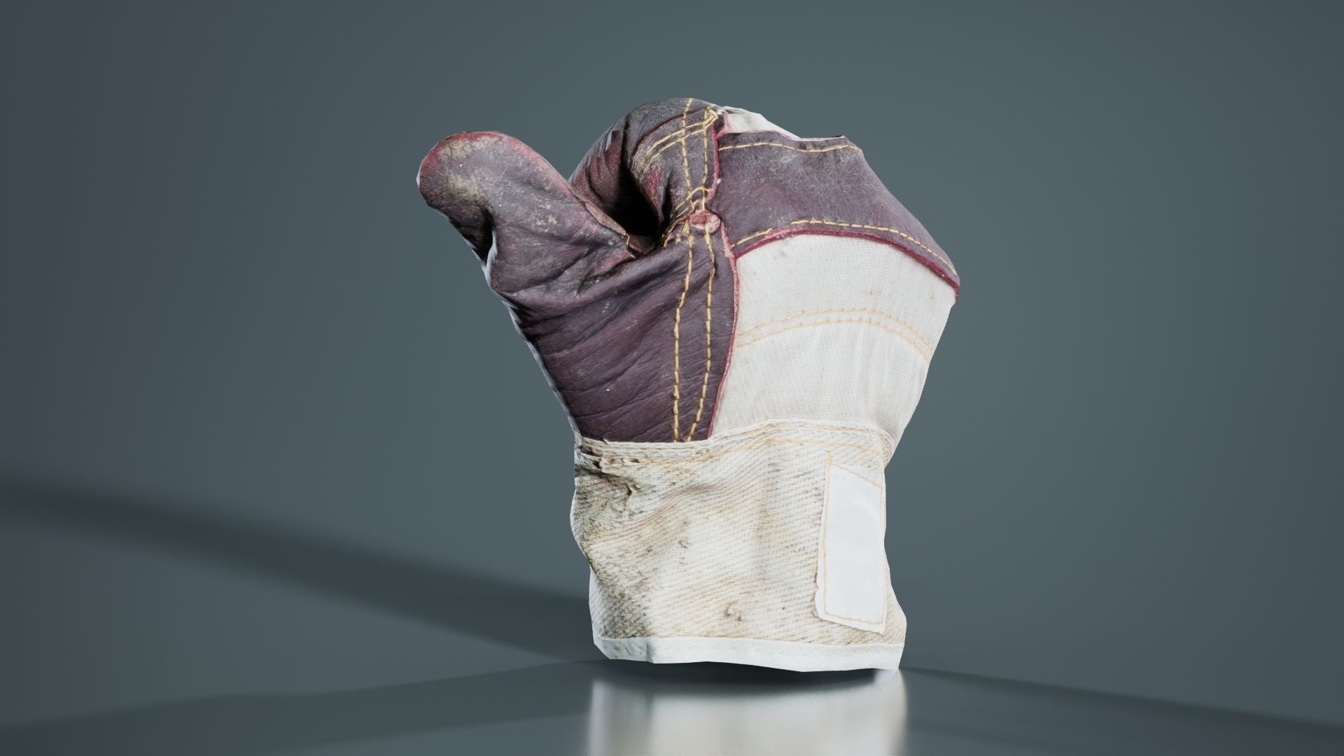 Gloved Hand 003 Low-poly 3D model_5