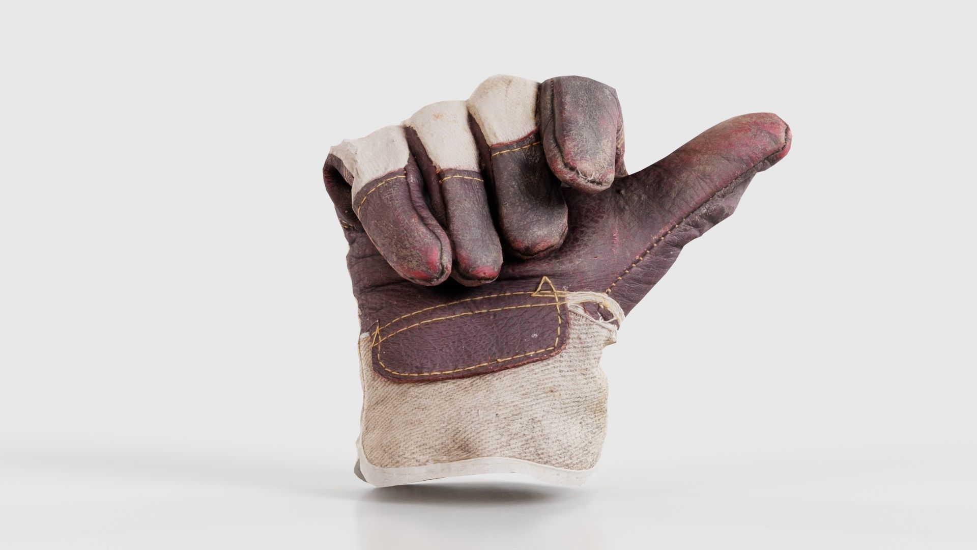 Gloved Hand 003 Low-poly 3D model_21