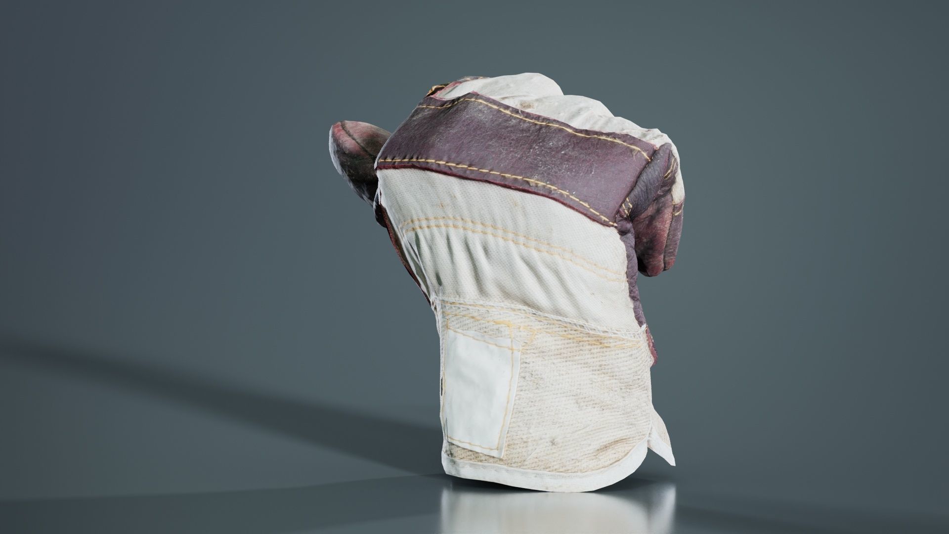 Gloved Hand 003 Low-poly 3D model_6