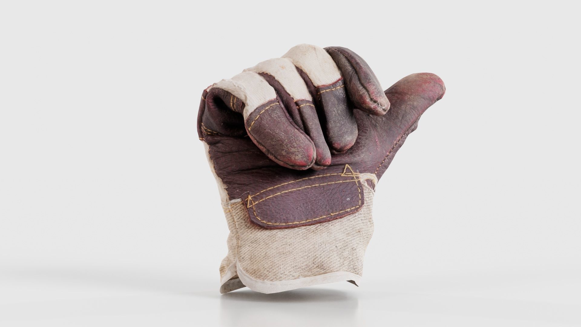 Gloved Hand 003 Low-poly 3D model_22