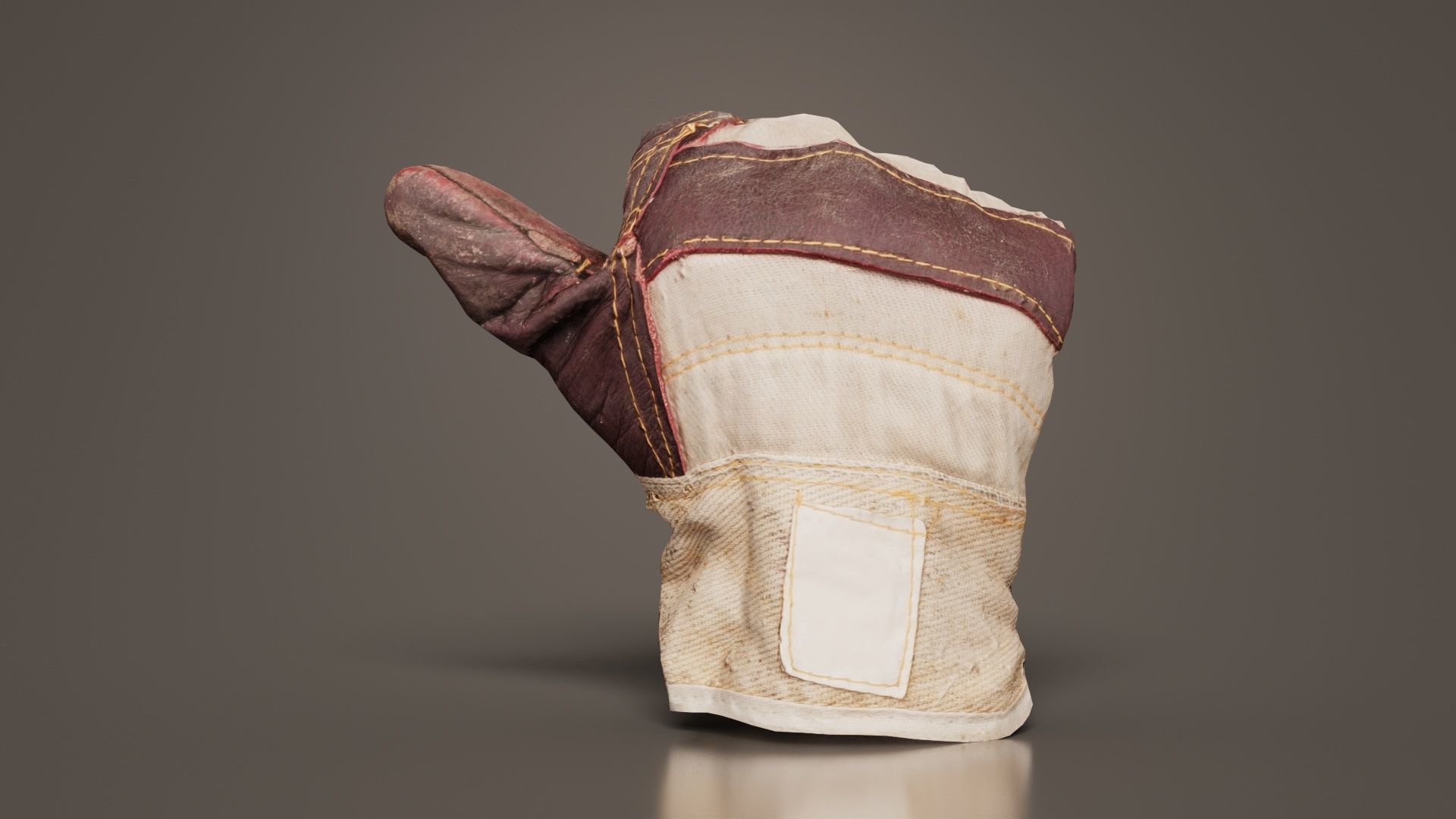 Gloved Hand 003 Low-poly 3D model_2