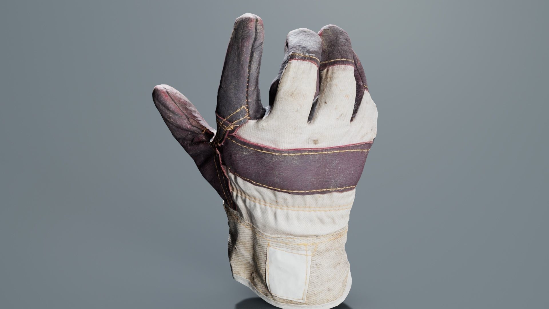 Gloved Hand 004 Low-poly 3D model_2