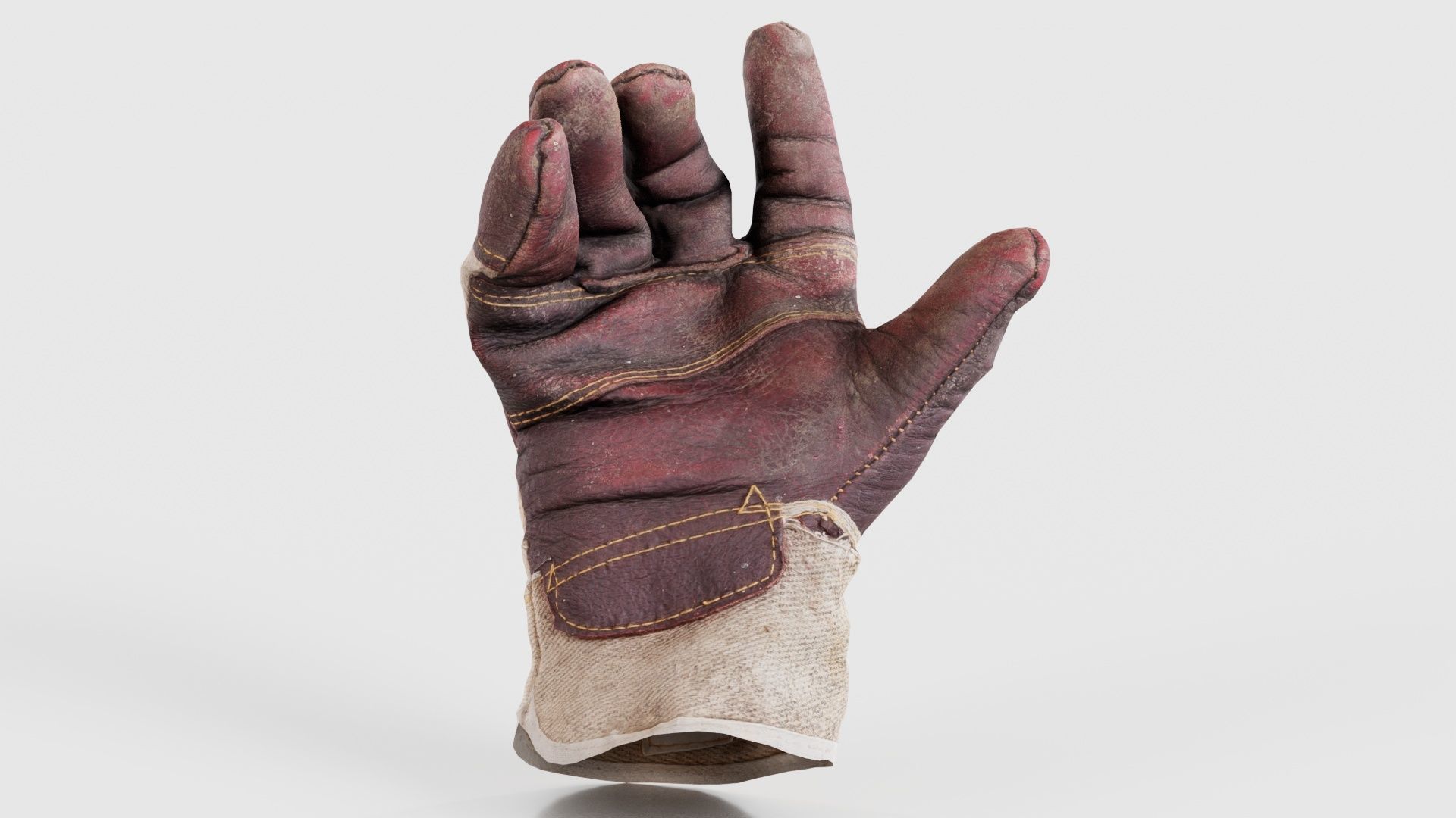 Gloved Hand 004 Low-poly 3D model_15