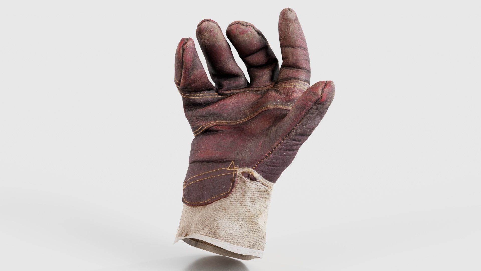 Gloved Hand 004 Low-poly 3D model_26