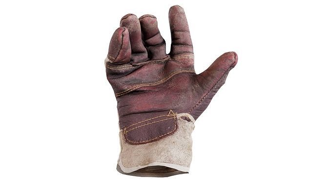 Gloved Hand 004 Low-poly 3D model