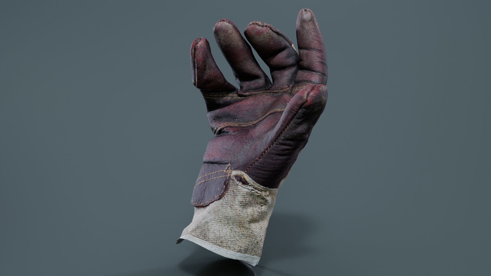 Gloved Hand 004 Low-poly 3D model_6