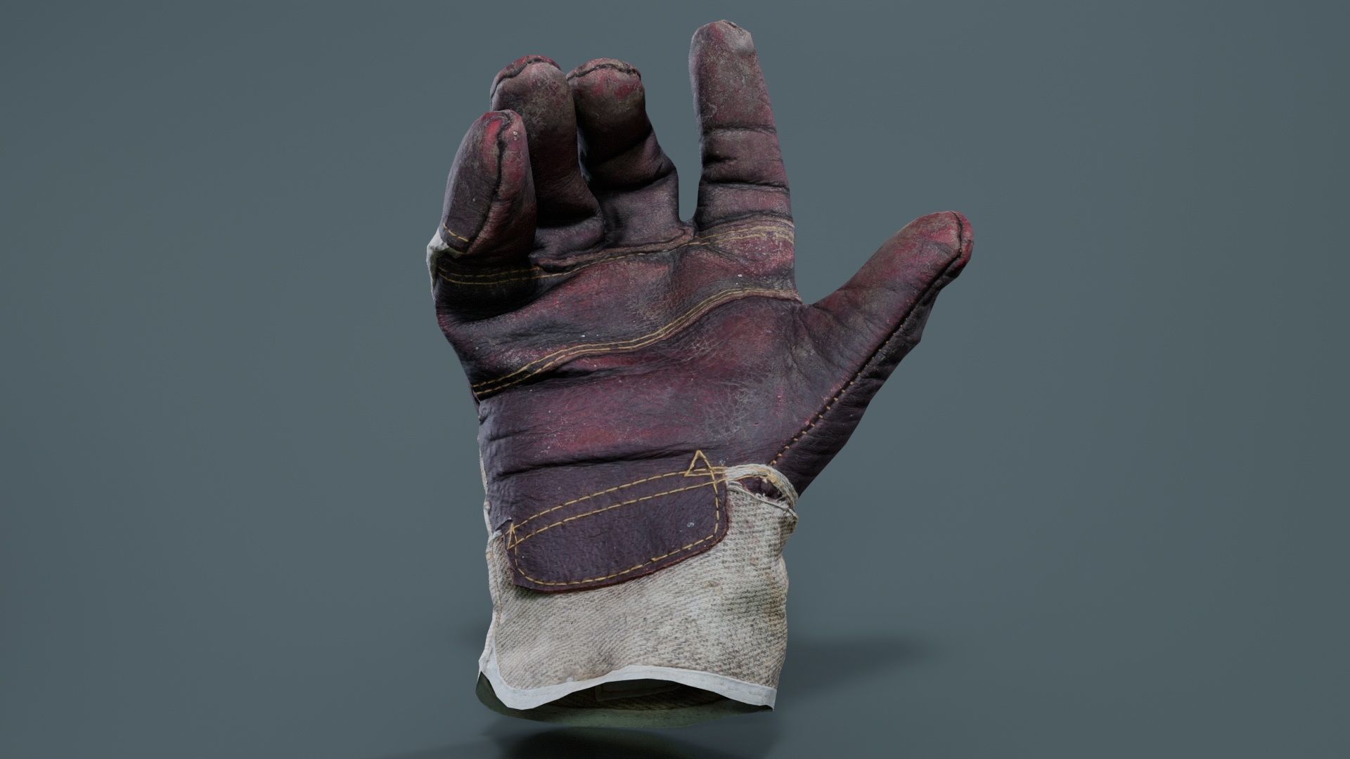 Gloved Hand 004 Low-poly 3D model_3