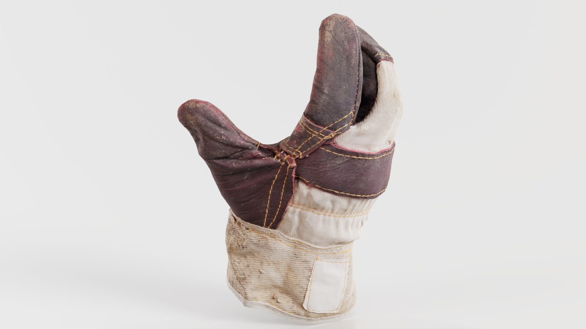 Gloved Hand 004 Low-poly 3D model_5