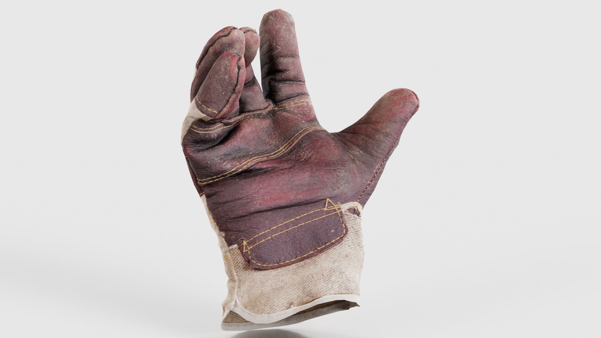 Gloved Hand 004 Low-poly 3D model_16