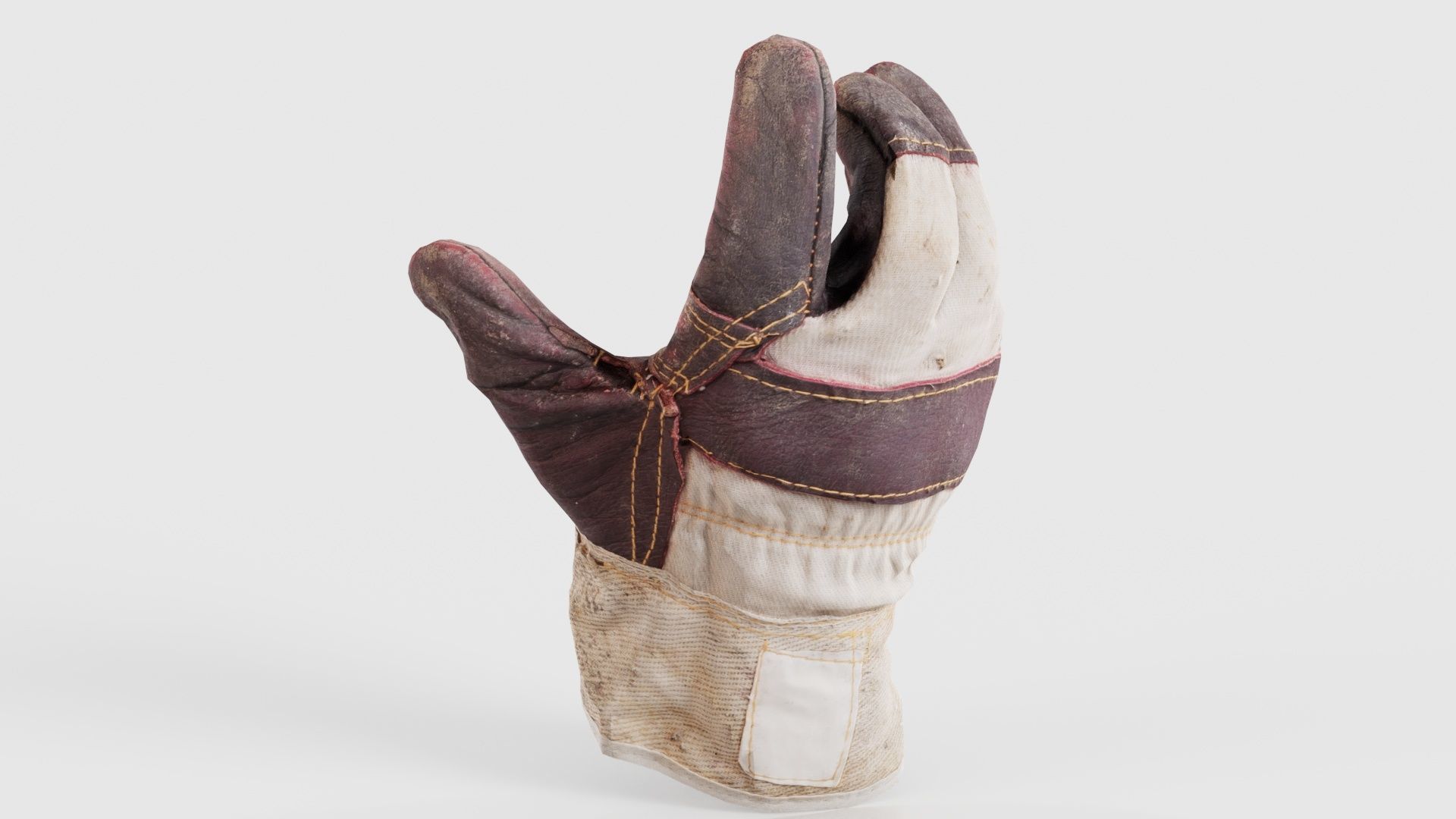 Gloved Hand 004 Low-poly 3D model_22