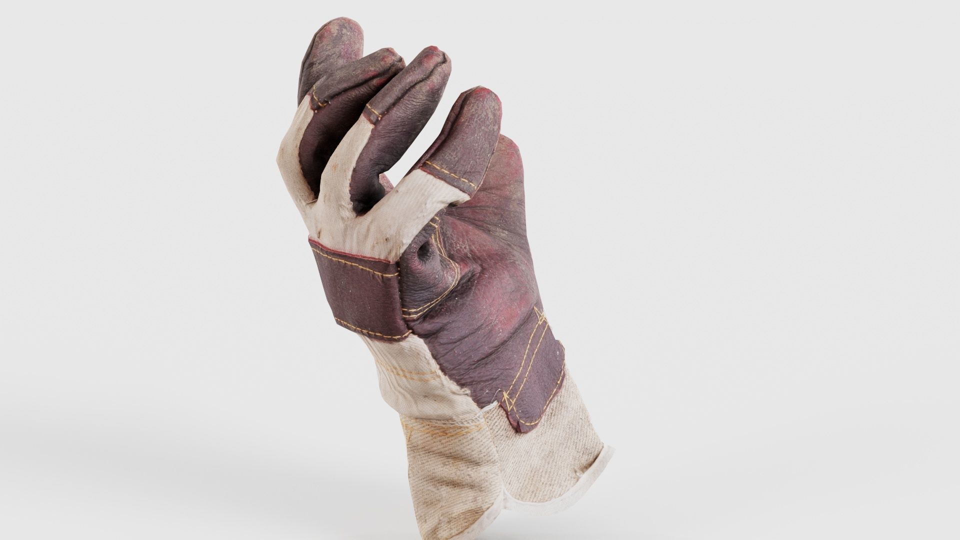 Gloved Hand 004 Low-poly 3D model_18