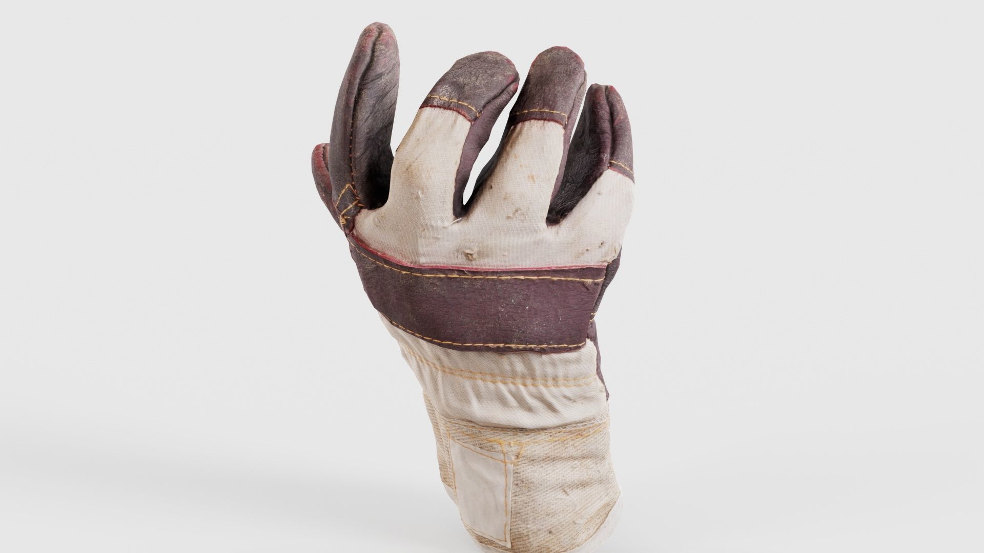 Gloved Hand 004 Low-poly 3D model_20