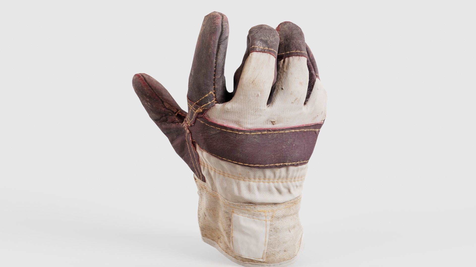 Gloved Hand 004 Low-poly 3D model_21