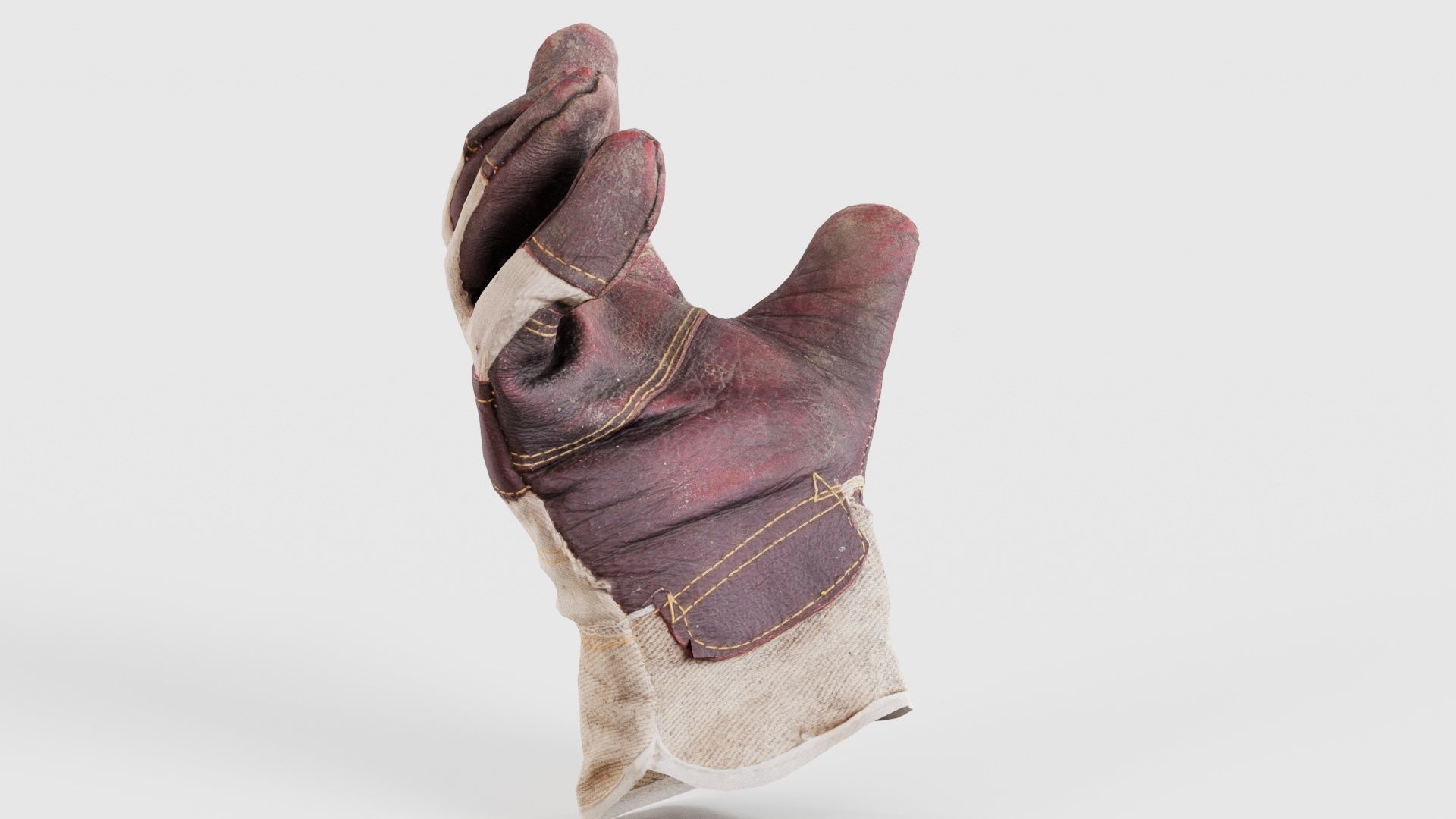 Gloved Hand 004 Low-poly 3D model_17