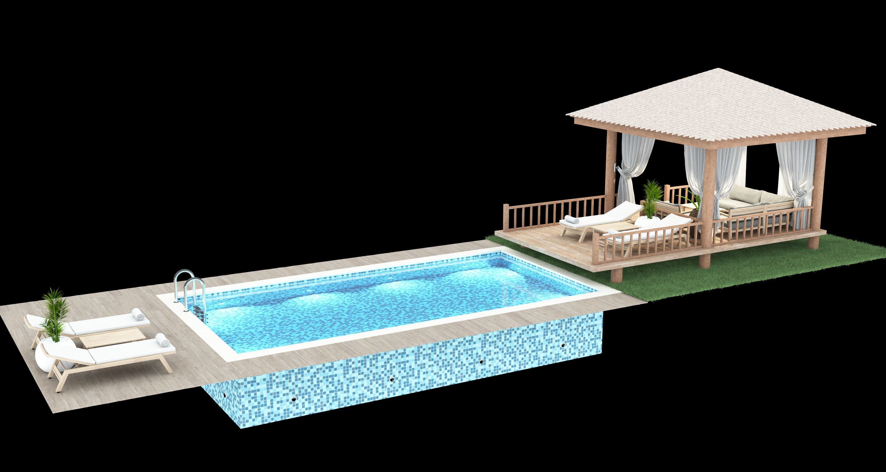 Swimming Pool 7 3D model_1