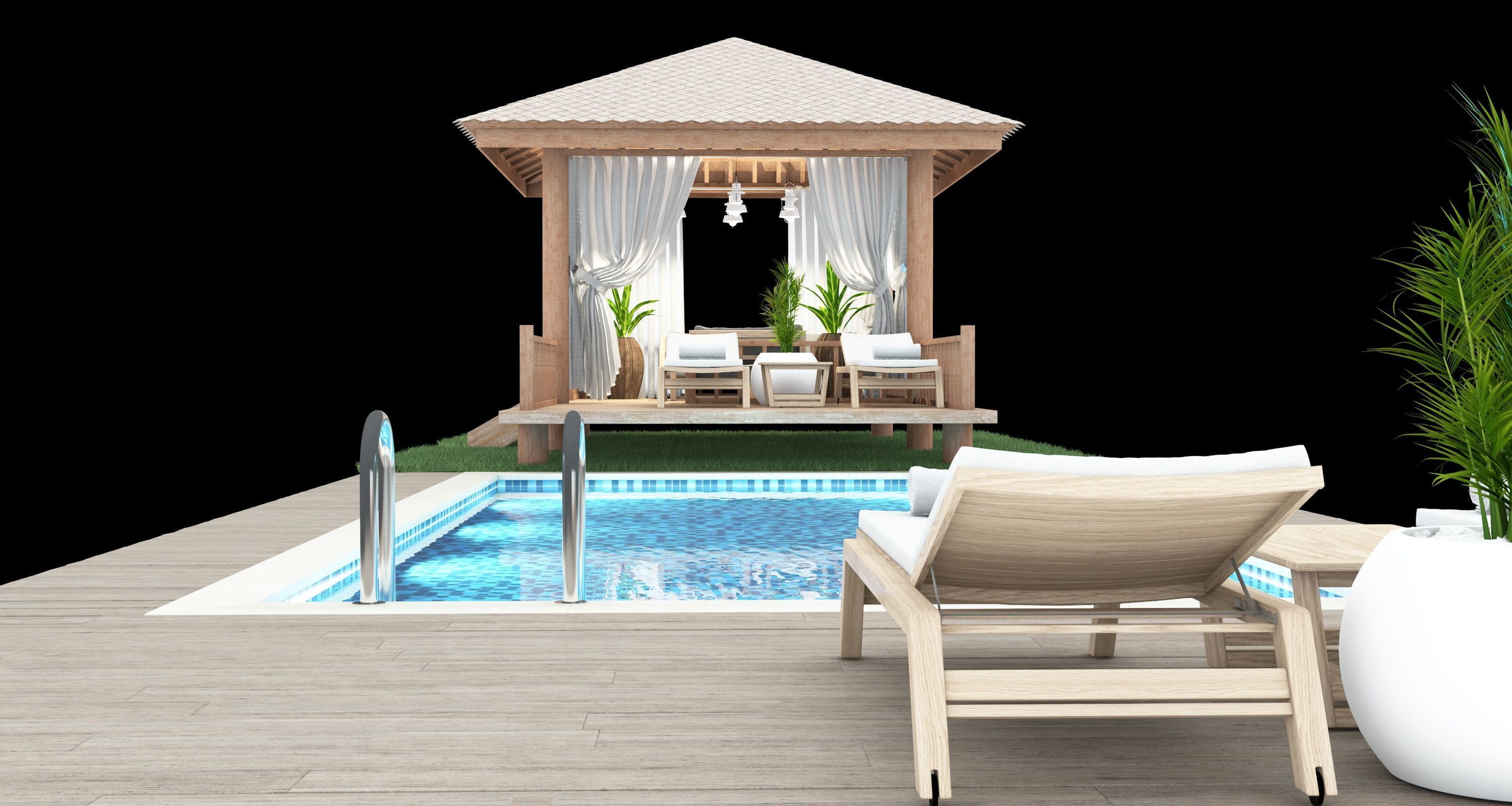 Swimming Pool 7 3D model_2