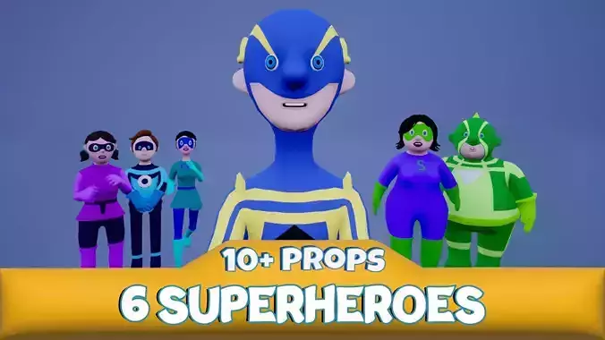 Superheroes with Props 