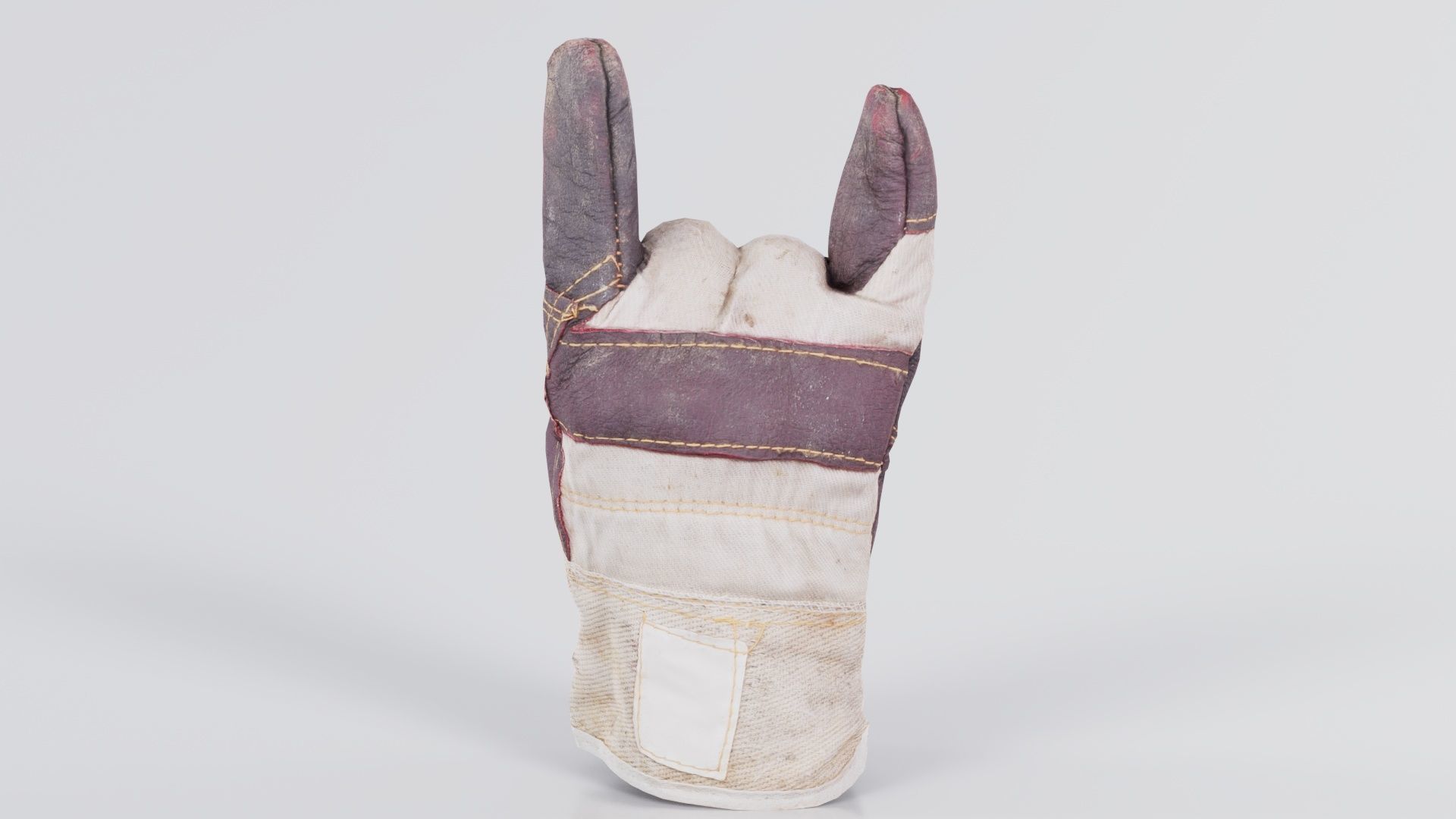 Gloved Hand 005 Low-poly 3D model_1