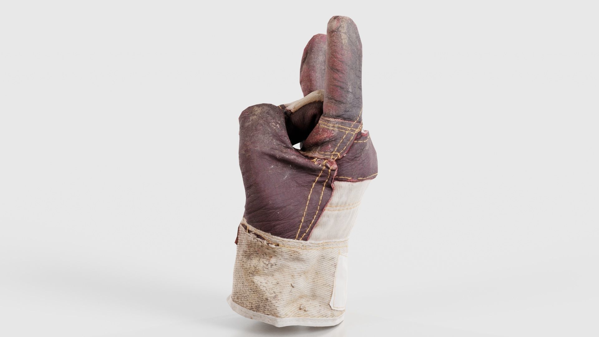 Gloved Hand 005 Low-poly 3D model_24